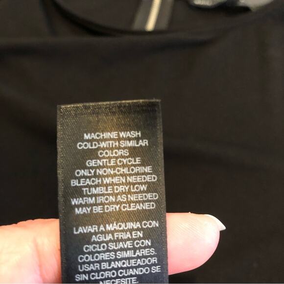 WHBM black bell sleeve cuff sheath dress size Extra Small - Picture 11 of 12